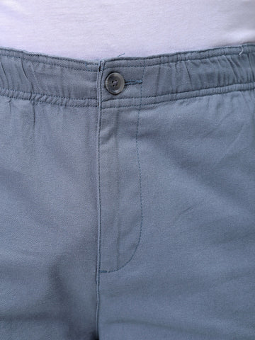 Men's Blue Relaxed Fit Utility Shorts