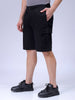 Men's Black Relaxed Fit Utility Shorts