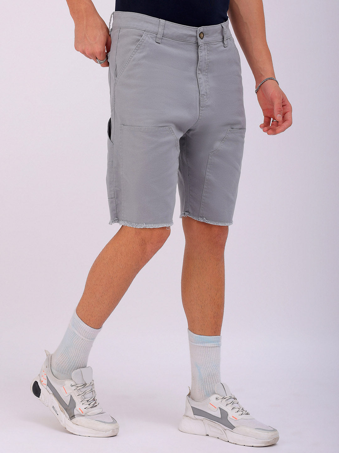 Shop Men's Solid Relaxed Fit Carpenter Shorts Online.