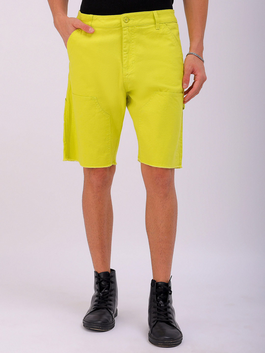 Shop Men's Solid Relaxed Fit Carpenter Shorts Online.