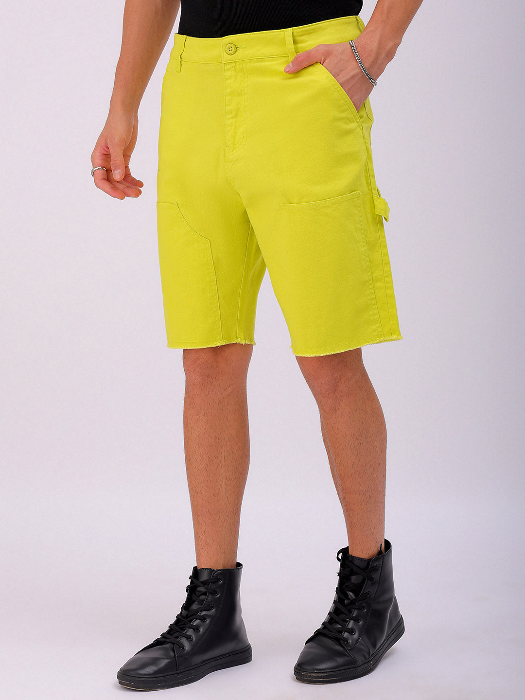 Shop Men's Solid Relaxed Fit Carpenter Shorts Online.