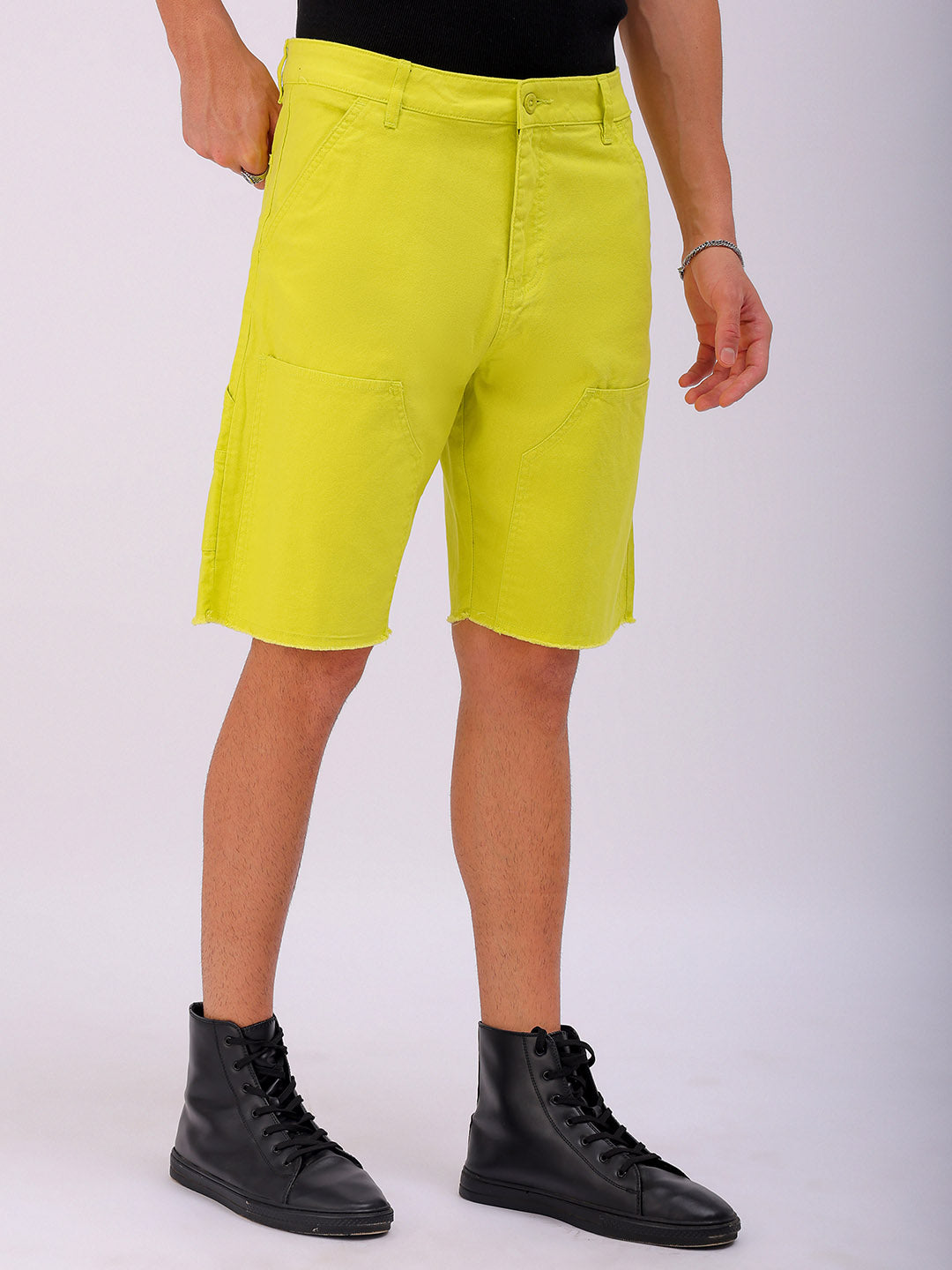 Shop Men's Solid Relaxed Fit Carpenter Shorts Online.