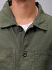 Men's Olive Relaxed Fit Tie Dye Trucker Jacket