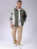 Men's Olive Relaxed Fit Tie Dye Trucker Jacket