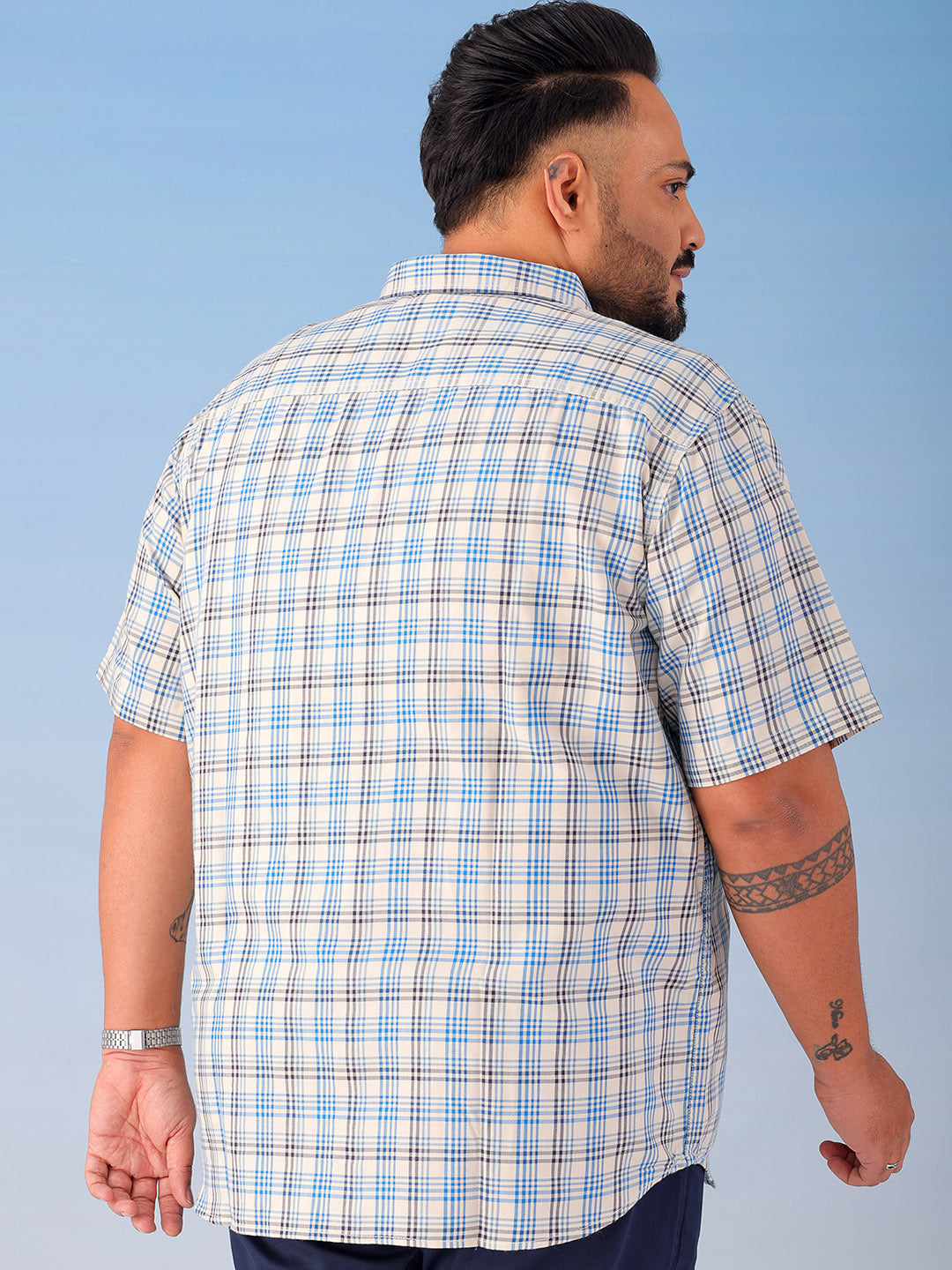 Shop Men's Checked Plus Size Shirt Online.