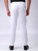 Men's White Regular Fit Solid Utility Cargo