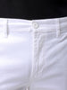 Men's White Regular Fit Solid Utility Cargo
