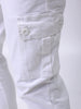 Men's White Regular Fit Solid Utility Cargo