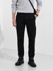 Men's Black Regular Fit Solid Utility Cargo