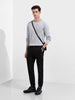 Men's Black Regular Fit Solid Utility Cargo