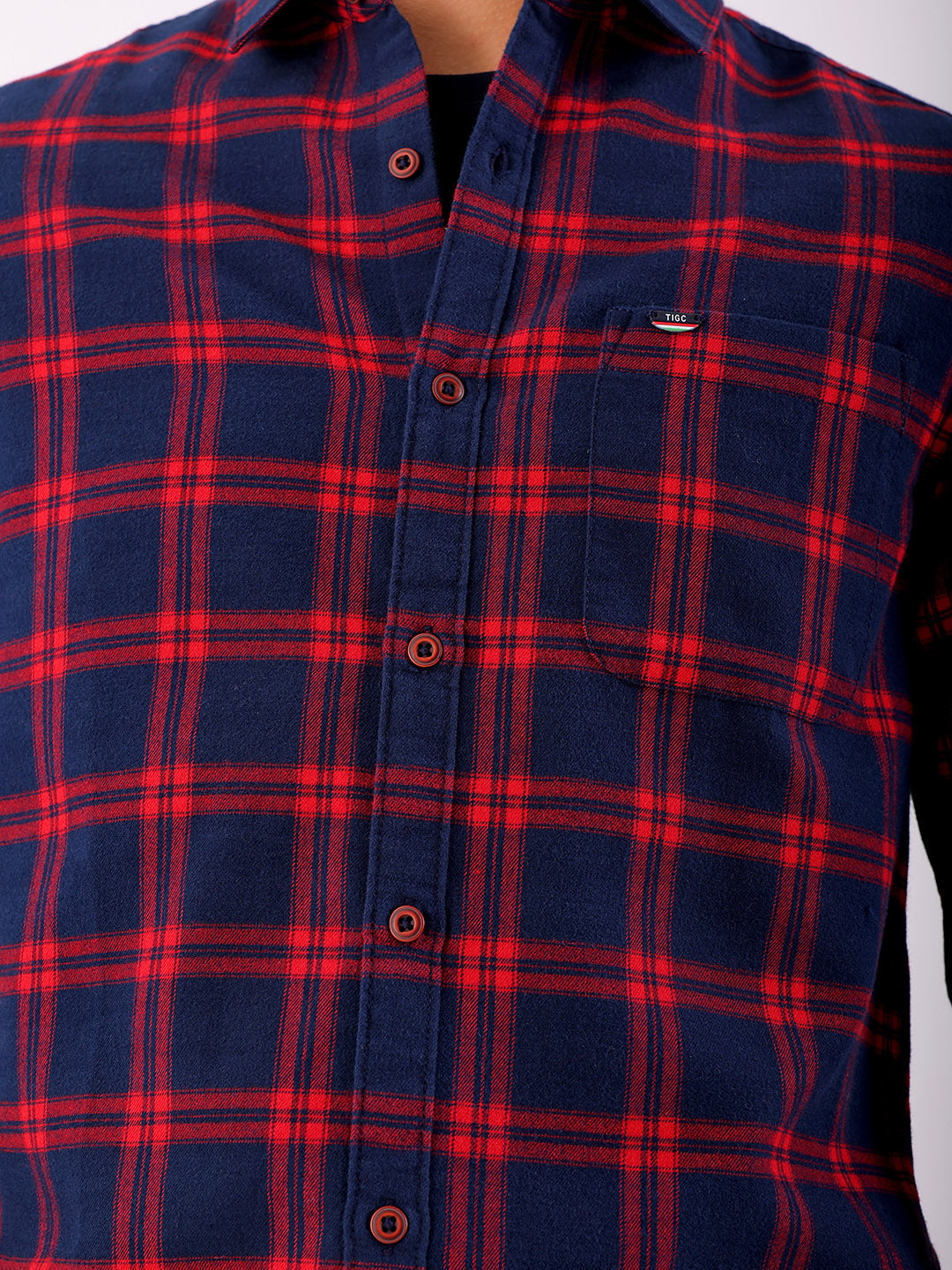 Shop Men's Checked Slim Fit Shirt Online.