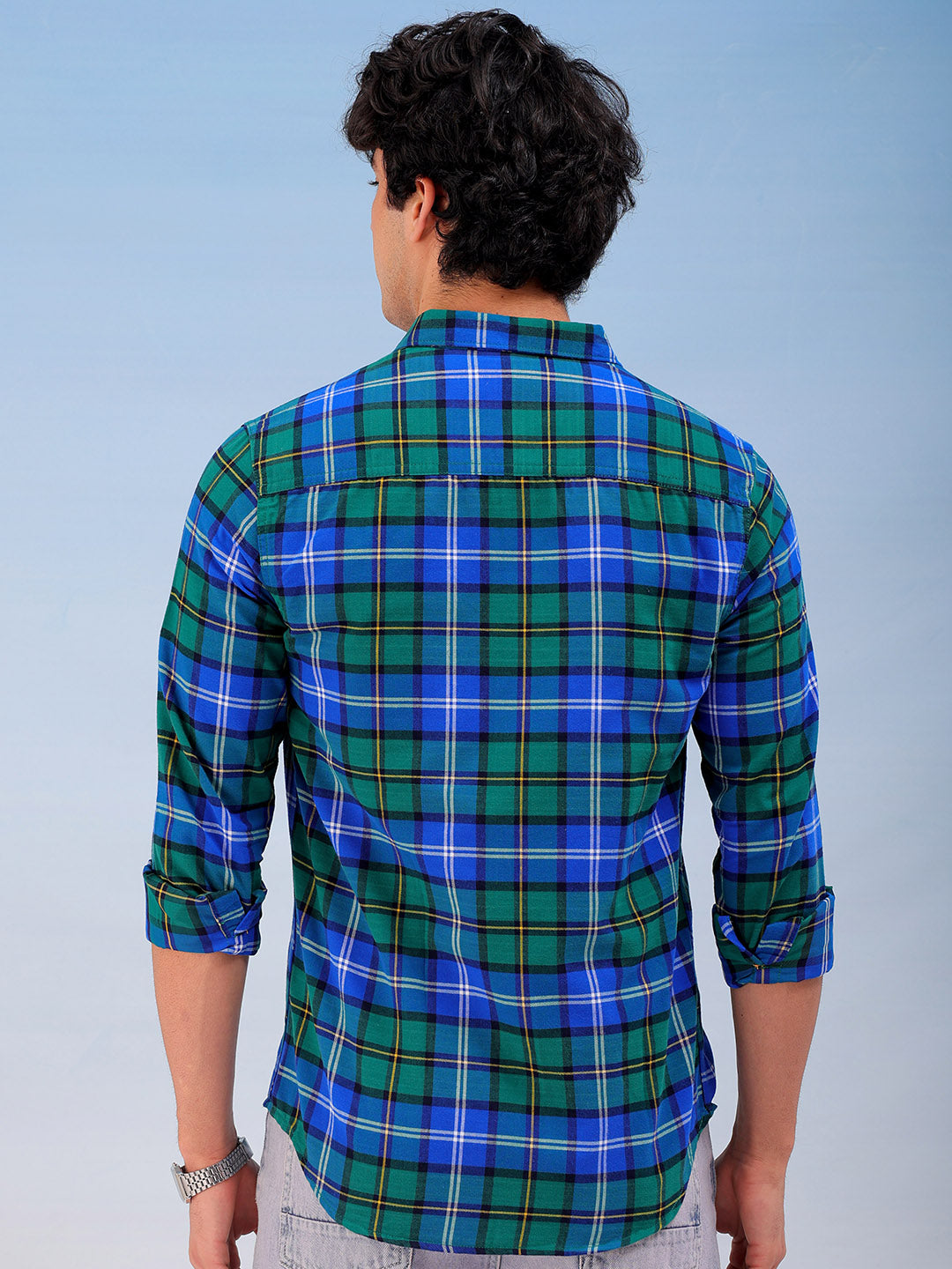 Shop Men's Checked Slim Fit Shirt Online.