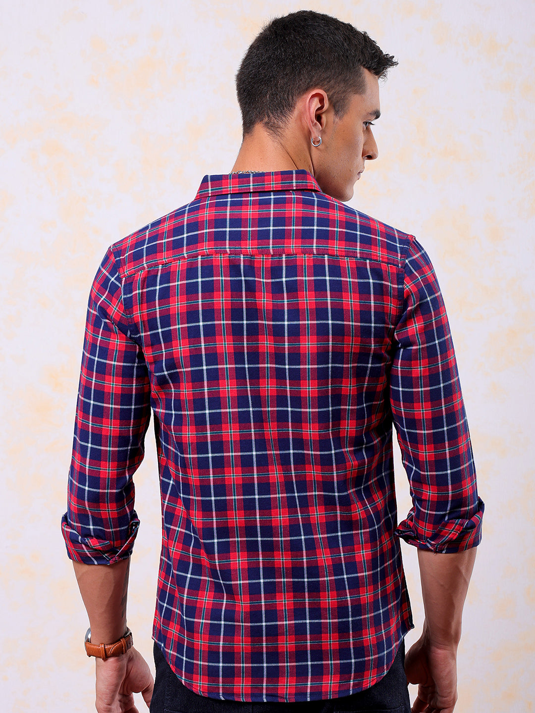 Shop Men's Checked Slim Fit Shirt Online.