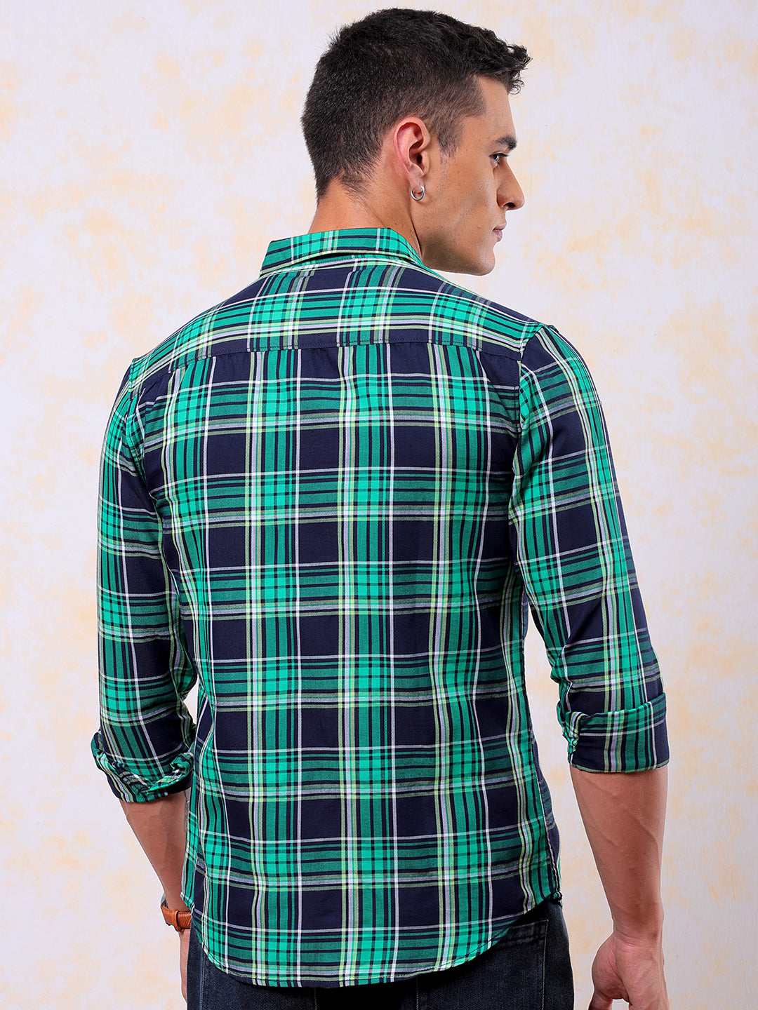 Shop Men's Checked Slim Fit Shirt Online.