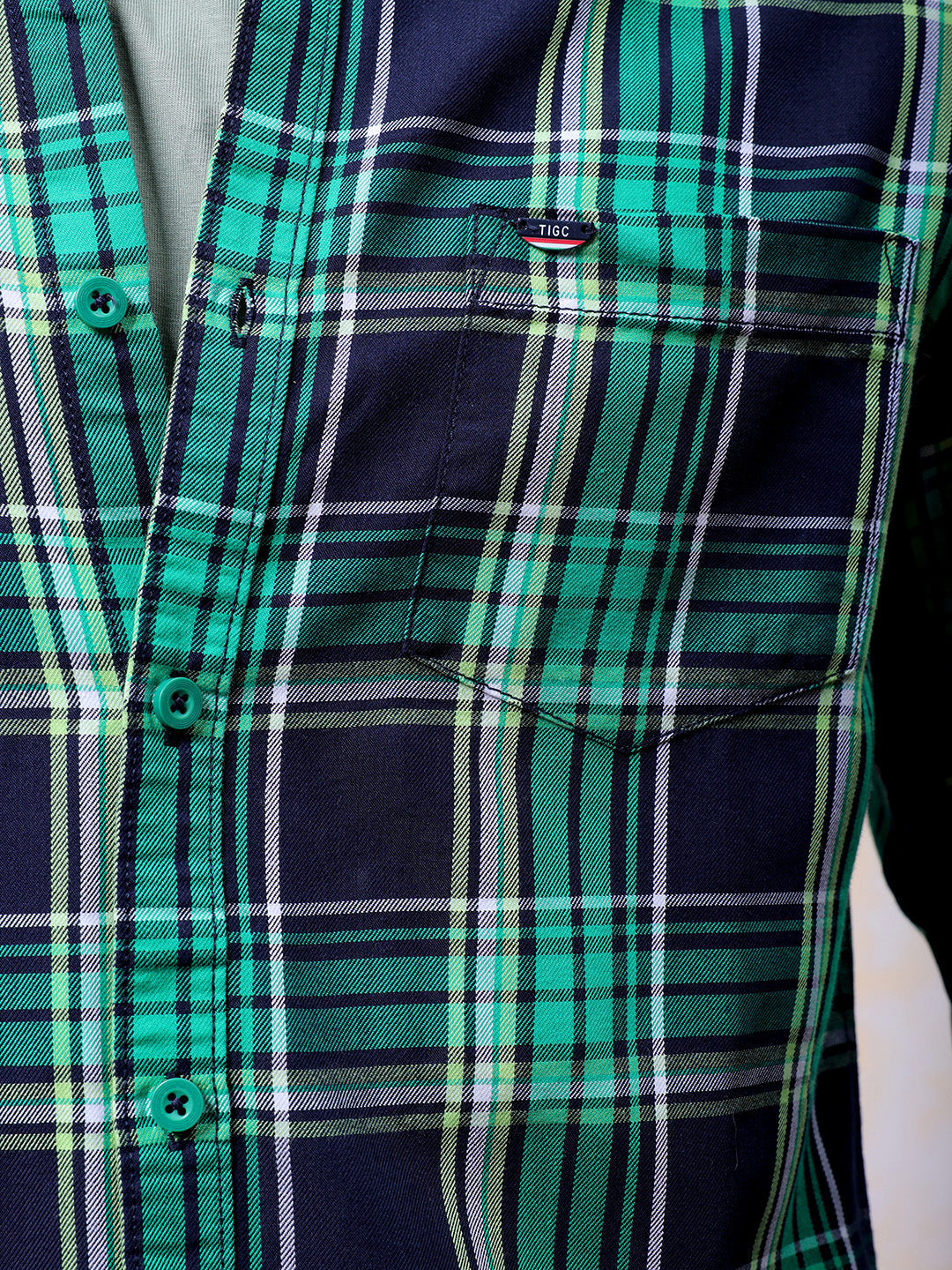 Shop Men's Checked Slim Fit Shirt Online.