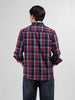 Men's Red Slim Fit Checked Casual Shirt