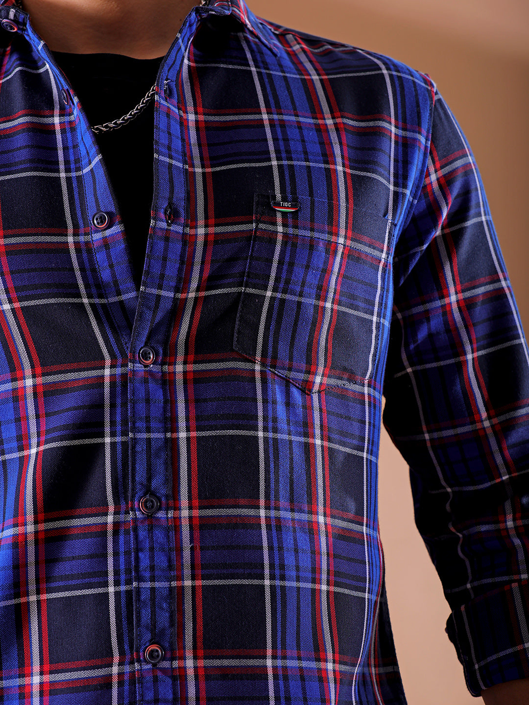 Shop Men's Checked Slim Fit Shirt Online.