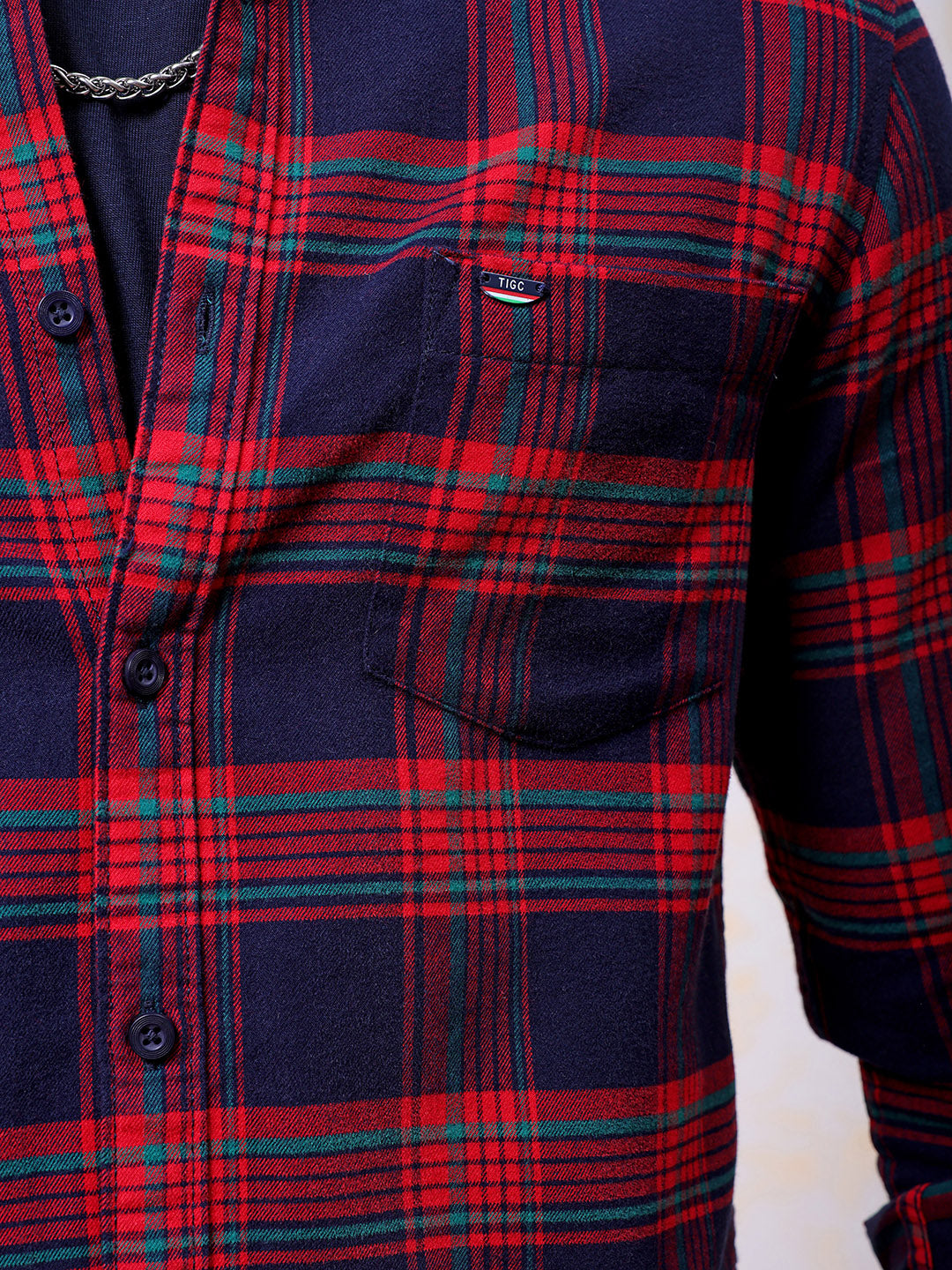 Shop Men's Checked Slim Fit Shirt Online.