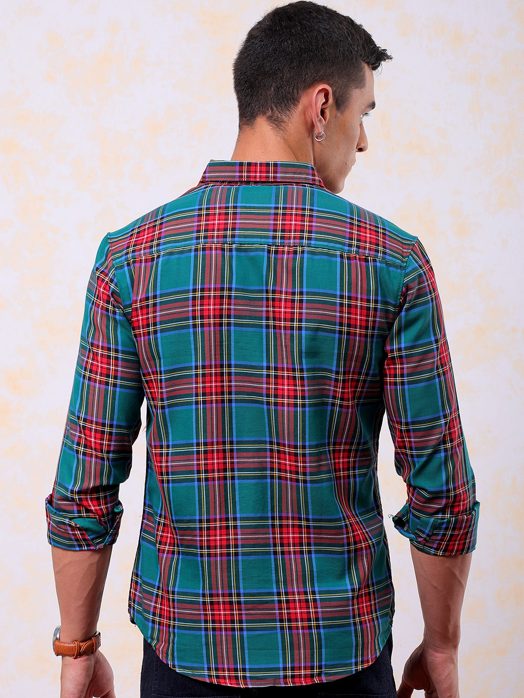 Shop Men's Checked Slim Fit Shirt Online.