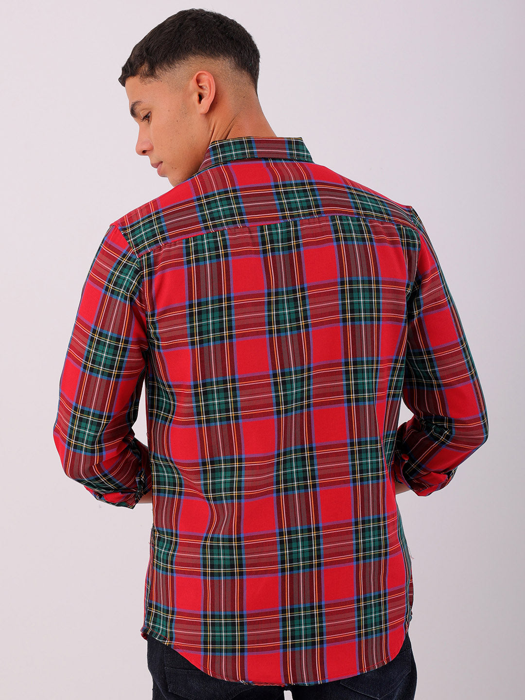 Shop Men's Checked Slim Fit Shirt Online.