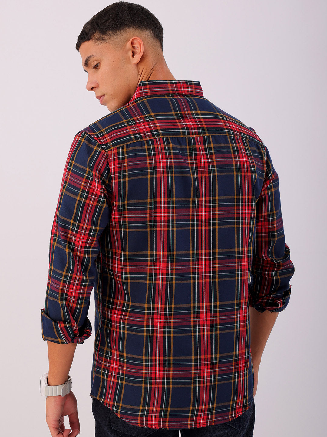 Shop Men's Checked Slim Fit Shirt Online.