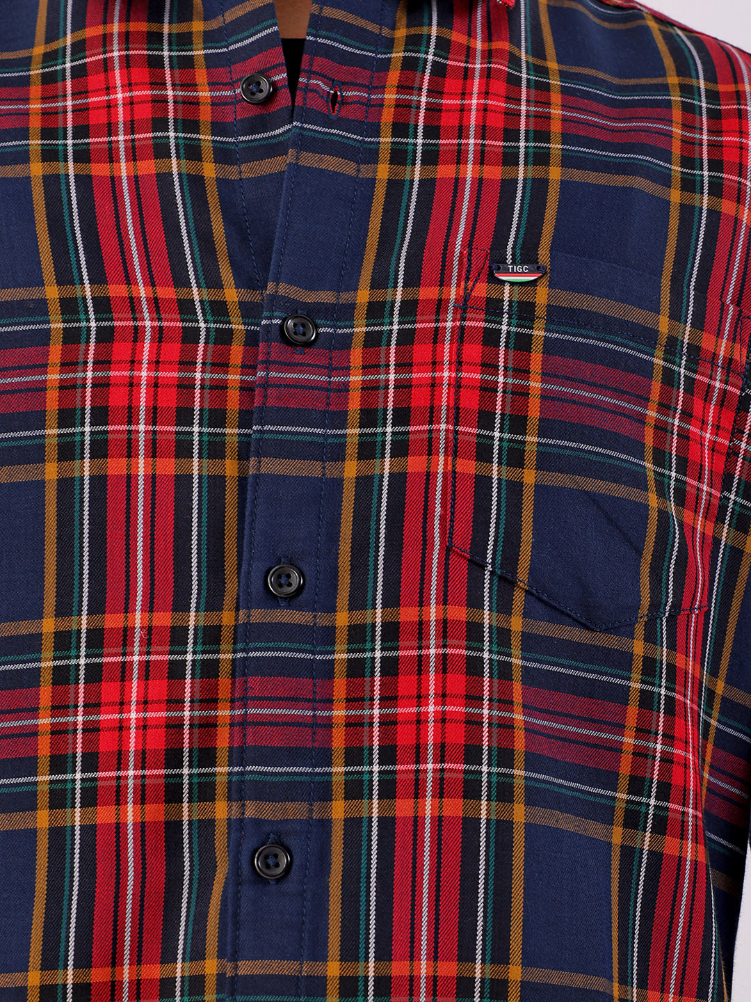 Shop Men's Checked Slim Fit Shirt Online.