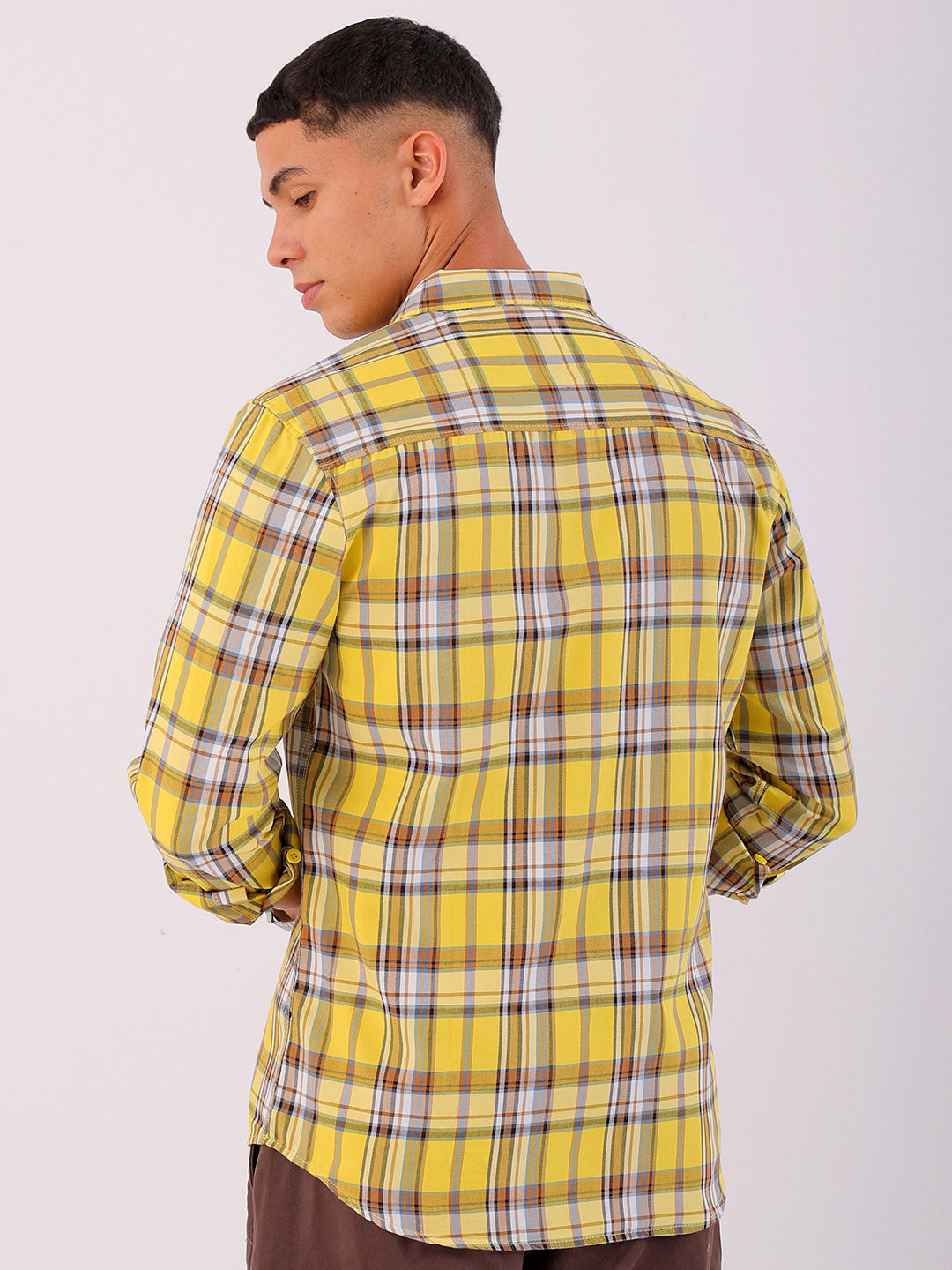 Shop Men's Checked Slim Fit Shirt Online.