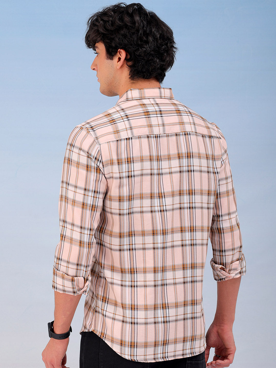 Shop Men's Checked Slim Fit Shirt Online.