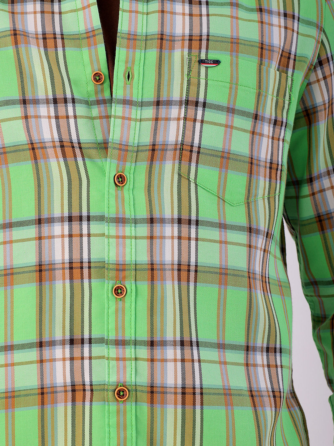 Shop Men's Checked Slim Fit Shirt Online.