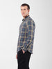 Men's Green Slim Fit Checked Casual Shirt