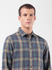 Men's Green Slim Fit Checked Casual Shirt