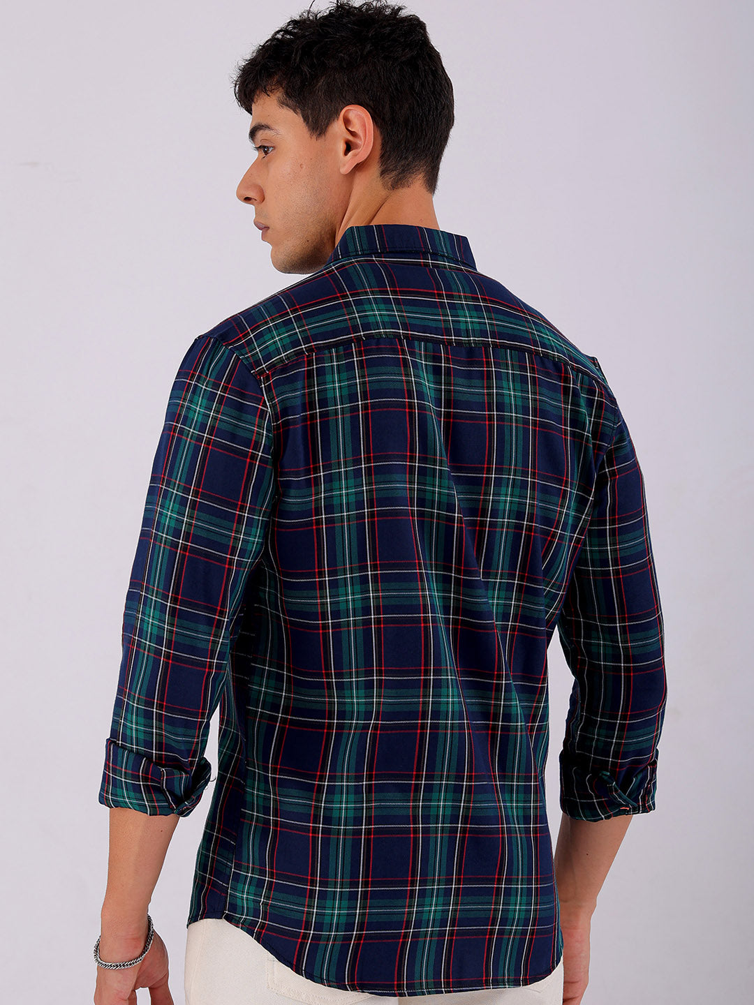 Shop Men's Checked Slim Fit Casual Shirt Online.