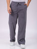 Men's Grey Relaxed Fit Knitted Corduroy Jogger Trousers