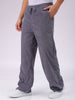 Men's Grey Relaxed Fit Knitted Corduroy Jogger Trousers