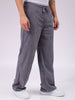 Men's Grey Relaxed Fit Knitted Corduroy Jogger Trousers