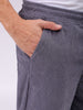 Men's Grey Relaxed Fit Knitted Corduroy Jogger Trousers
