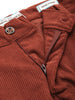 Men's Rust Regular Fit Textured Casual Trouser