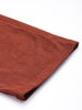 Men's Rust Regular Fit Textured Casual Trouser