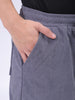 Men's Grey Loose Textured Utility Cargo Shorts