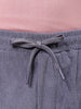 Men's Grey Loose Fit Textured Streetwear Jogger Trouser