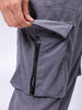 Men's Grey Loose Fit Textured Streetwear Jogger Trouser