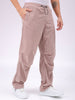 Men's Purple Baggy Tapered Fit Knitted Corduroy Jogger Trousers