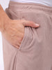Men's Purple Baggy Tapered Fit Knitted Corduroy Jogger Trousers