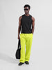 Men Cyber Lime Wide Leg Fit  Solid Trouser