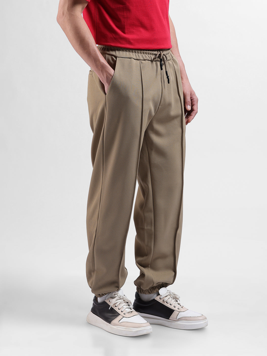 Men Elmwood Loose Fit  Solid Joggers