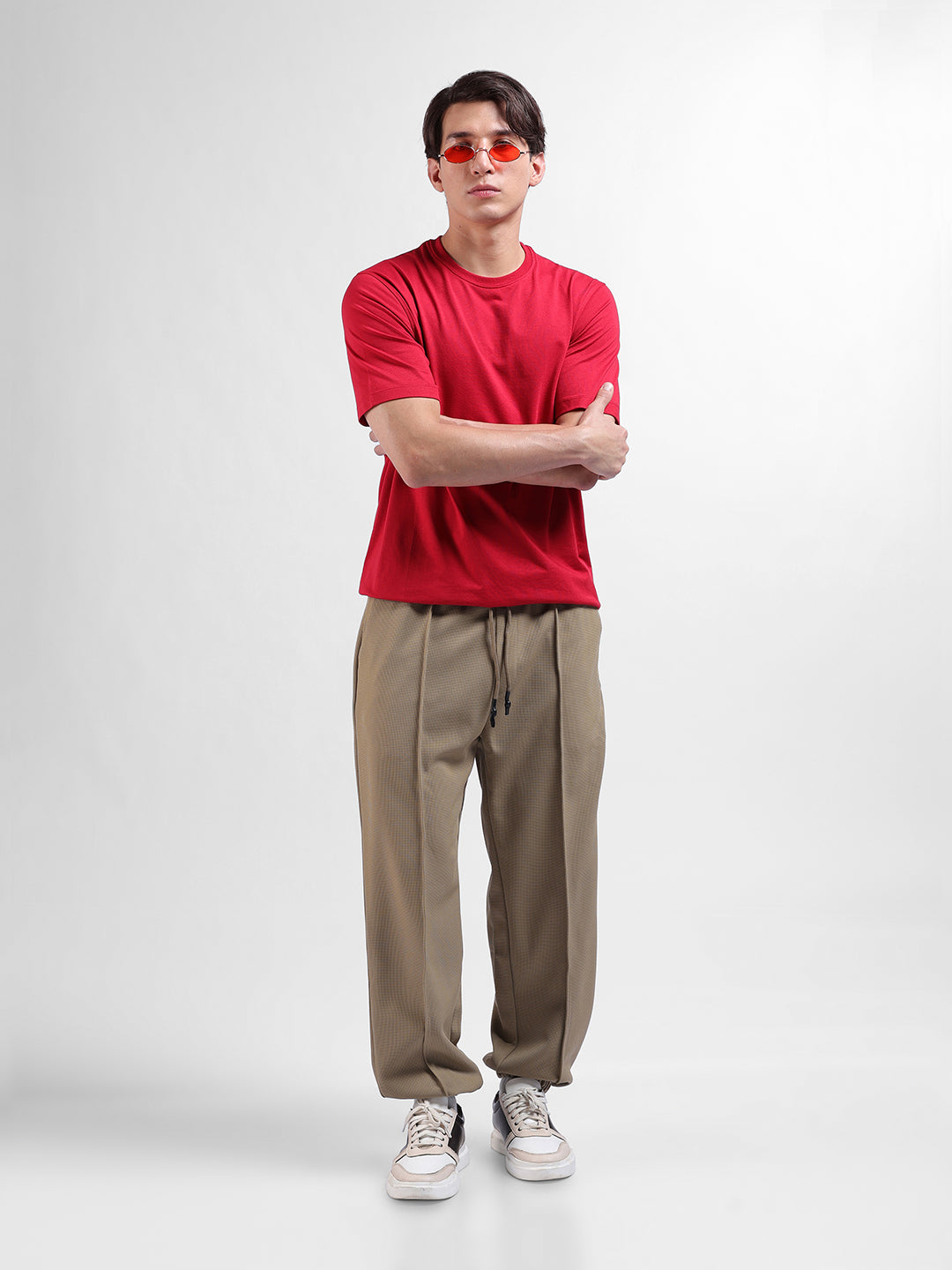 Men Elmwood Loose Fit  Solid Joggers