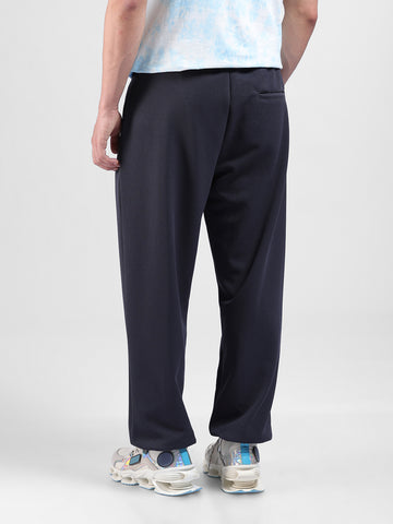 Men Black Grey Loose Fit  Solid Joggers