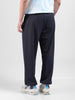 Men Black Grey Loose Fit  Solid Joggers