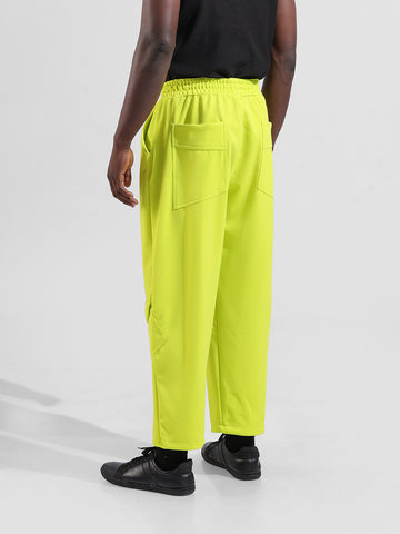 Men's Yellow Relaxed Fit Sports Joggers