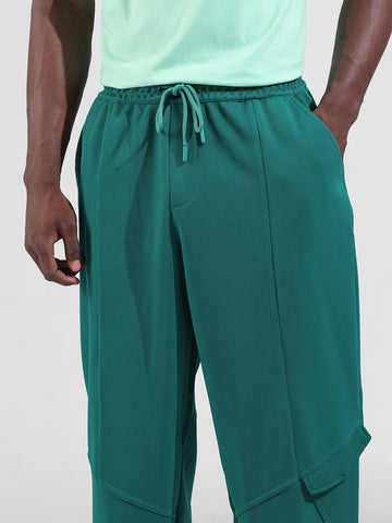 Men's Green Relaxed Fit Sports Joggers